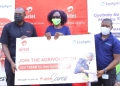 Henry Njoroge, Airtel’s Managing Director (L), Josephine Okot, CEO Victoria Seeds Ltd, (C), andWilliam Luyinda, CEO EzyAgric, (R) during the
Airtel and EzyAgric partnership launch (PHOTO /Courtesy)