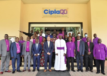 The bishops who were led by the archbishop Steven Samuel Kaziimba Mugalu were received by the company’s staff together with the CEO, Ajay Pal who expressed his joy to the church for honouring their invite.