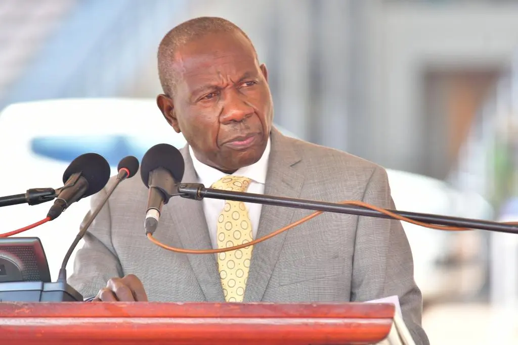 Minister Matia Kasaija reads the Budget Speech at Kololo.