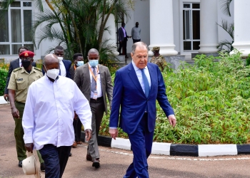 President Museveni with Russian Foreign Minister Sergei Lavrov (PHOTO /Courtesy)