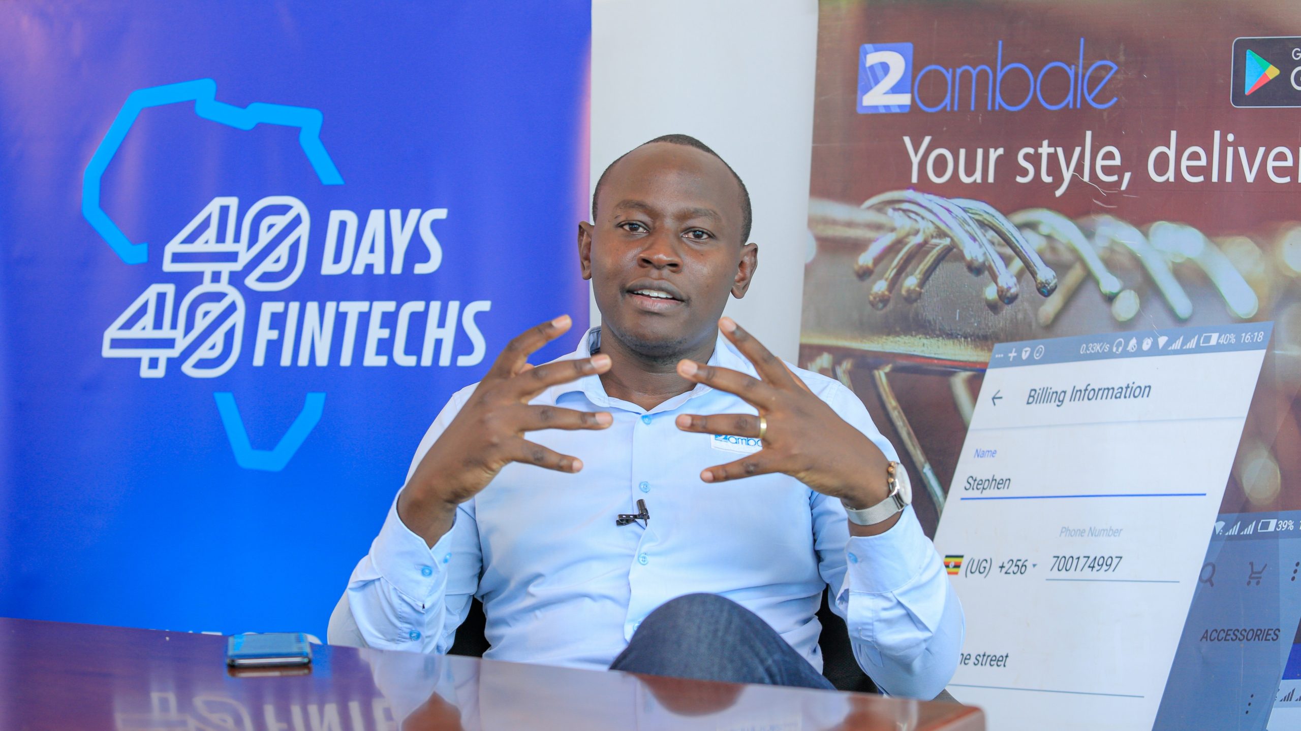 Stephen Mutungi, the CEO of 2ambale; a digital marketplace for fashion stores