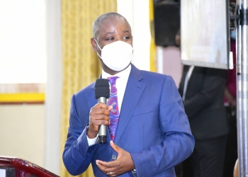 The Deputy Speaker, Thomas Tayebwa, addressing procurement practitioners at their sixth annual summit meeting in Kampala on Friday
