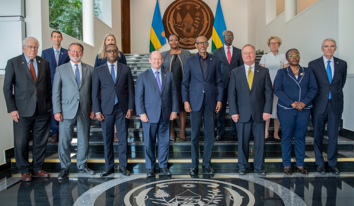 President Paul Kagame met with a US Congressional Delegation at Village Urugwiro on August 19. Photo by Village Urugwiro