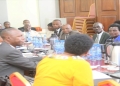 MPs on the Committee on Tourism, Trade and Industry listening to Hon. Mutuuzo's (in yellow) presentation (PHOTO /Courtesy)