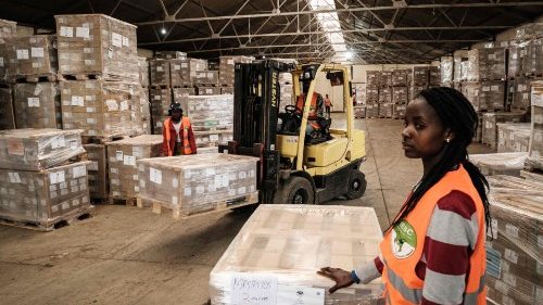 Stacked boxes of ballot papers of 2022 Kenya's Presidential and Parliamentary Elections.  (AFP or licensors)