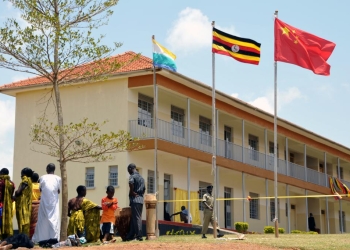 The file photo, taken on Sept. 4, 2009, shows the Entebbe-Changsha Model Primary School in Entebbe, 40 km south of Ugandan capital Kampala. (Xinhua/Tian Ye)