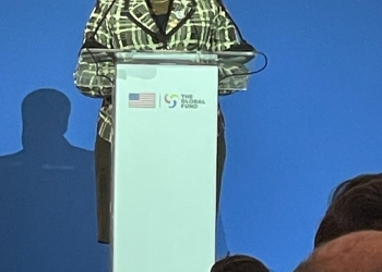 Vice President announced a USD 3m pledge,and gave Uganda's continous alignment with the Global Fund so as to end pandemics.