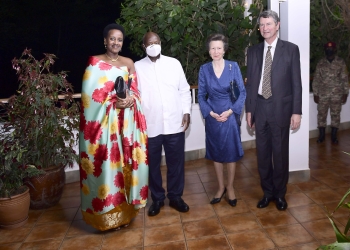 Dinner with HRH Princess Royal, Anne at the British High Commissioner’s Residence Nakasero