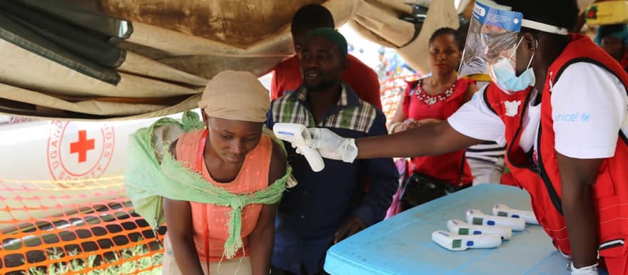 Ebola Screening along the Ugandan-DRC border 2019. [Photo: ©WHO/Matthew Taylor]