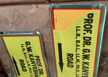 The sticker which was pulled down by KCCA on Thursday (PHOTO/Courtesy)