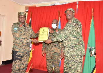 Maj Gen Dick Prit Olum had taken over Mountain Division and Operation Shujaa Command from Lt. Gen Kayanja Muhanga (PHOTO/Courtesy)