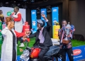 Salim Waiswa, a painter from Iganga won a motorbike in Plascon Paint draw