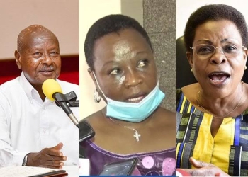 Photo combo (L-R): President Museveni, IGG Beti Kamya and Ms Beatrice Nyakaisiki