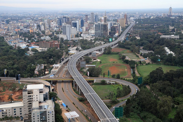 Photo taken on May 8, 2022 shows a section of the Nairobi Expressway in Nairobi, Kenya. [Photo/Xinhua]