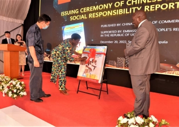 Vice President Jessica Alupo officiated at the Chinese Enterprises In Uganda Social responsibility report, 2022 (PHOTO/Courtesy).