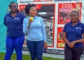 Mrs. Juliet Murungi Okwi, the business development manager at Liberty Life Assurance Uganda flanked by some of the staff members
