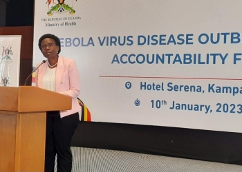 Dr Jane Ruth Aceng Ocero, Uganda’s Minister of Health together with the leaders of World Health Organization have declared Uganda out of Ebola outbreak (PHOTO/Courtesy).