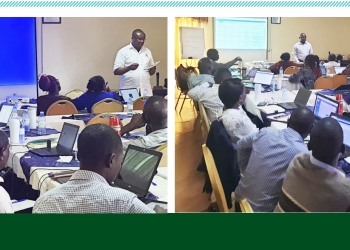 Julius Ssendiwala took participants through a session on data extraction and use quality improvement