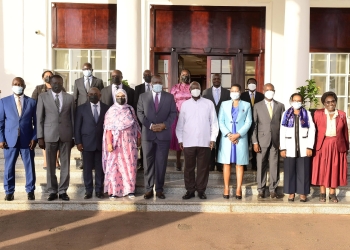 Pan-African Parliament meeting with President Museveni at State house Entebbe - 14th Feb 2023