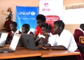 Learners in a computer lab listening to instructions during the launch of Airtel, UNICEF partnership (PHOTO/Courtesy)