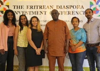 Amb. Abbey Walusimbi with the Eritreans organising committee
