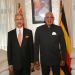 Hon. Gen. Jeje Abubakhar Odongo,
Minister of Foreign Affairs of the Republic of Uganda and H.E. Dr. S. Jaishankar, the Minister of External Affairs of the Republic of India (L)