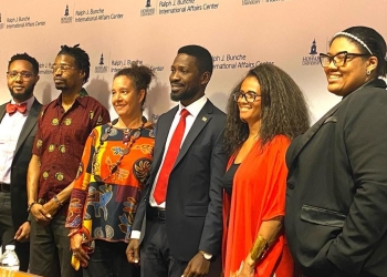 Bobi Wine interacted with the students and and faculty at the Ralph J Centre for African and International studies at Howard University in Washington DC (PHOTO/Courtesy)