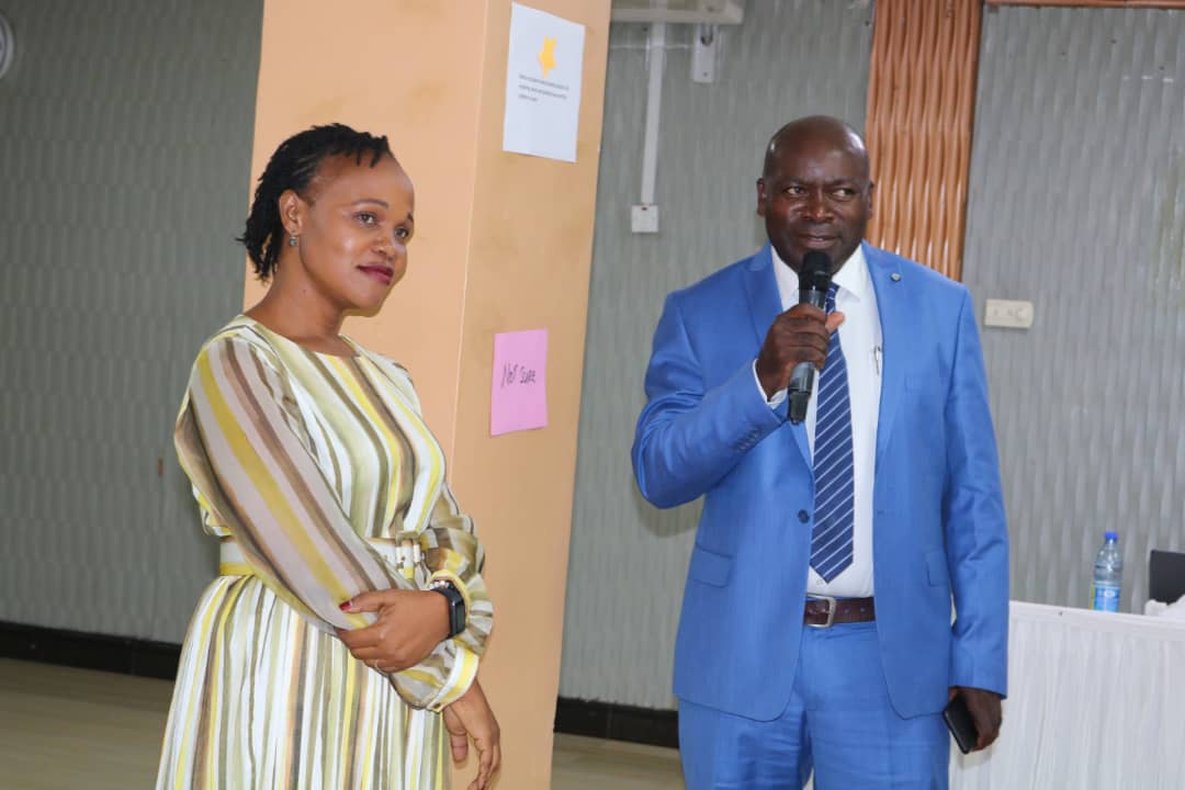 Raising Voices Executive Director Hope Wembi and by Cleophas Mugenyi, commissioner for Basic Education at the education ministry (PHOTO/Courtesy)