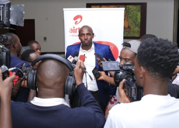 Henry Njoroge, Director Marketing at Airtel Uganda addressing the media at the launch of a new brand campaign focused on building a deeper emotional connection with Africa’s youth. The campaign includes a new strapline for Airtel Africa: ‘Reason to Imagine’.