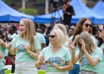 Some of the women from Ireland enjoying the event