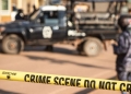 A crime scene following