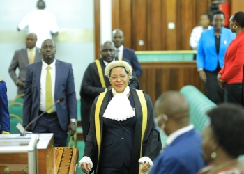 Speaker Annet Anita Among in Parliament on Thursday