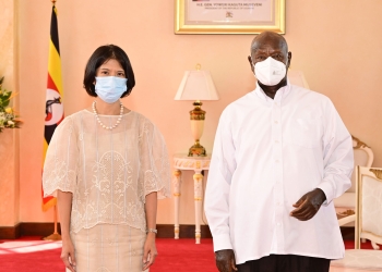 Philippines ambassador to Uganda Charlotte Tang meeting President Museveni after presenting her credentials at State House Entebbe on Tuesday (PHOTO/PPU)