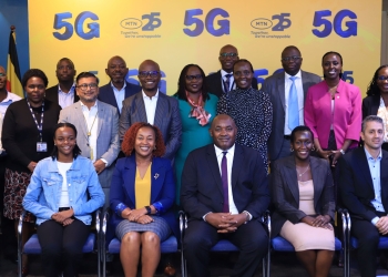 Picture Moment with the Minister of ICT and National Guidance, Members of MTN Uganda's Executive Committee and top members