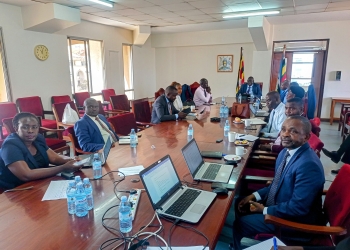 The GROW Project Steering Committee Meeting underway at the Ministry of Gender, Labour and Social Development on Tuesday.