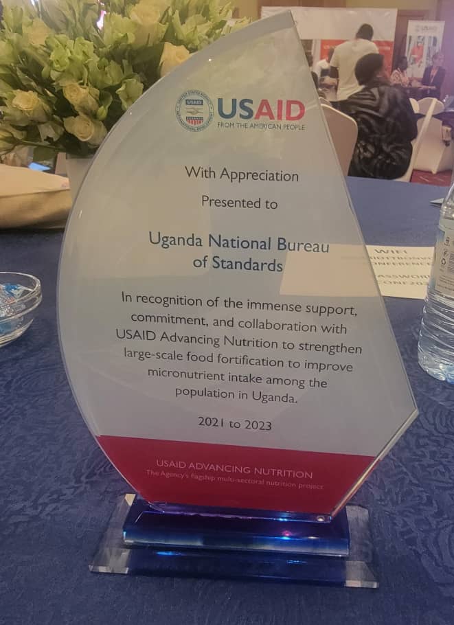 UNBS scoops award for promoting largescale food fortification