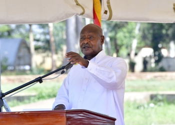 President Museveni addressing the congregation during the Light up Acholi land for Jesus Mission 2023 at Kaunda Grounds in Gulu on Saturday (PHOTO/Courtesy)