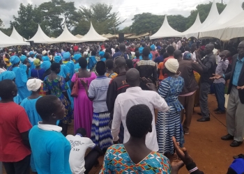 Some of the Christians who turned up for the meeting.