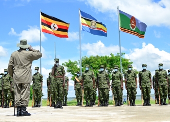 President Yoweri Kaguta Museveni (Commander in Chief ) at the Commissioning ceremony (Photo by PPU)