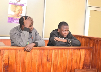 The two accused persons in court today.