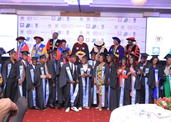The 90 graduates were crowned at a colourful ceremony held at Sheraton Hotel in Kampala after successfully accomplishing on-job studies in different fields in the Hotel Industry.