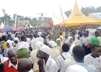 Some of the students at upper section of the Trade fair