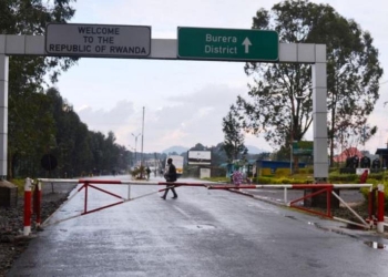 Uganda -Rwanda border during its closure days.(Courtesy photo)