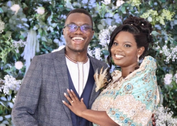 Charles Bbale Mayiga and his fiance Sonia Elizabeth Nabagereka