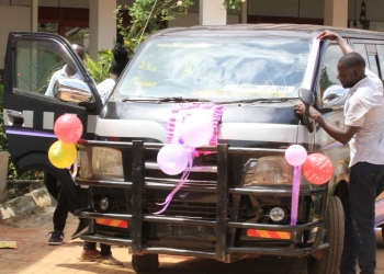 The Toyota Hiace vehicle which was donated to the grandmother.