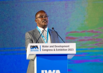 AFWASA President Dr. Eng Silver Mugisha at the opening ceremony