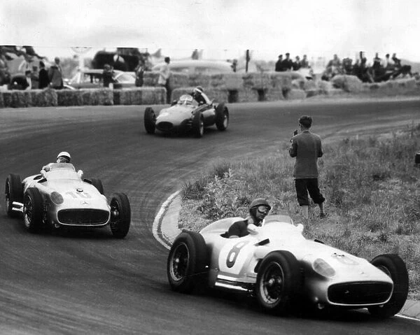 Juan Manuel Fangio - Racing driver in action on the circuit of Zandvoort