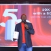 Home Broadband Director at Airtel Uganda, Denis Kahindi unveiling the first 5G Home Broadband Device to the audience at the Airtel – Wednesday Night Golf monthly mug tournament held at Uganda Golf Club today 29th November 2023.