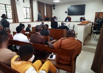 Court sitting at Mubende High Court on Wednesday (Photo by Judiciary)
