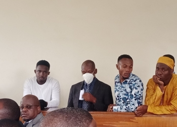 Some of thw accused persons in court early this month.